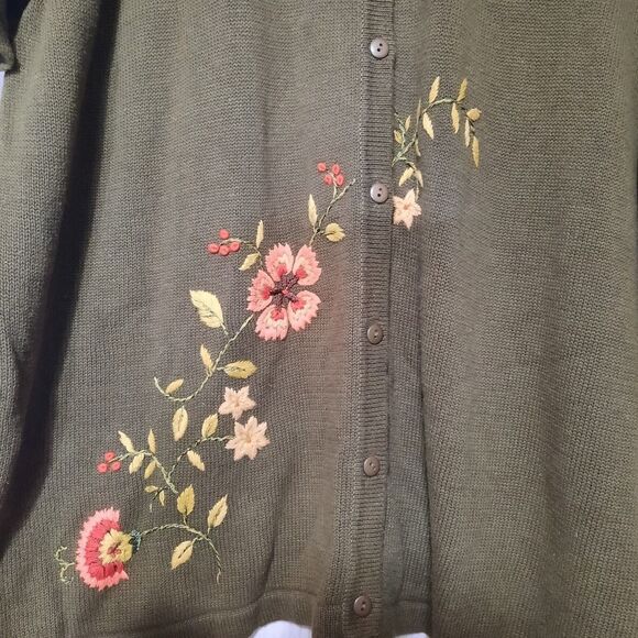 Liz & Me Sweater Ladies 3x‎ embroidered designed Grandmacore - Picture 5 of 8